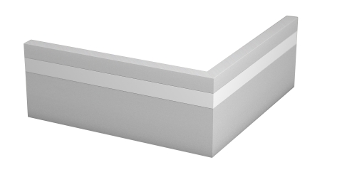 Außenecke Sockelleiste PFG400,Silber,250x13x80