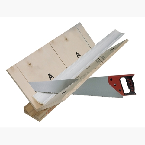 Zuschneidewinkel Holz mit Säge