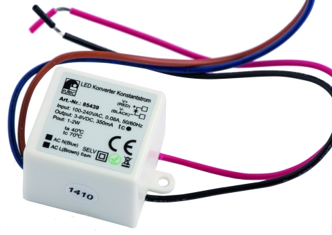 LED Konverter 350mA 1,1W-2,4W 3-8V