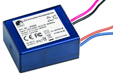 LED Konverter 600mA 1,8W-6,6W