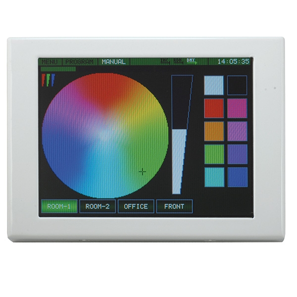 LCD RGB DMX Touchscreen Aufbau